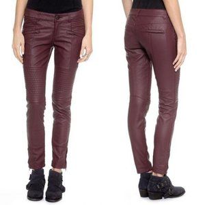 Free People Faux Leather Skinny Pants Mulberry Coa